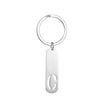 Simple Style Letter Customization Laser Engraving Stainless Steel Unisex Bag Pendant Keychain