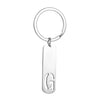Simple Style Letter Customization Laser Engraving Stainless Steel Unisex Bag Pendant Keychain