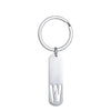 Simple Style Letter Customization Laser Engraving Stainless Steel Unisex Bag Pendant Keychain