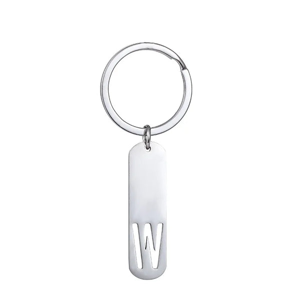 Simple Style Letter Customization Laser Engraving Stainless Steel Unisex Bag Pendant Keychain