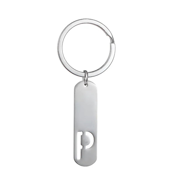 Simple Style Letter Customization Laser Engraving Stainless Steel Unisex Bag Pendant Keychain