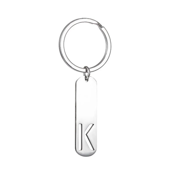 Simple Style Letter Customization Laser Engraving Stainless Steel Unisex Bag Pendant Keychain