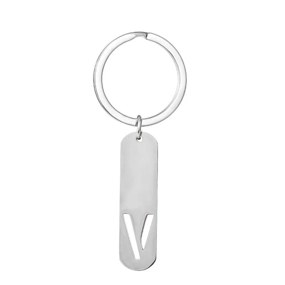 Simple Style Letter Customization Laser Engraving Stainless Steel Unisex Bag Pendant Keychain