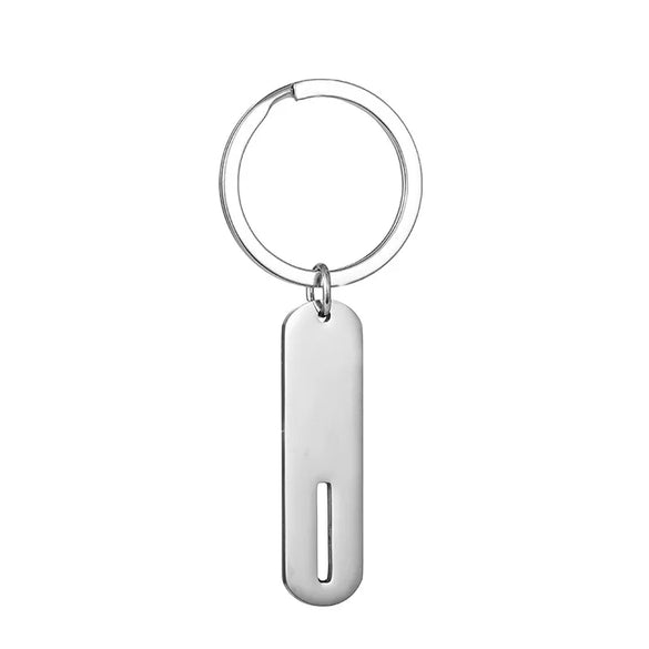 Simple Style Letter Customization Laser Engraving Stainless Steel Unisex Bag Pendant Keychain