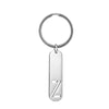 Simple Style Letter Customization Laser Engraving Stainless Steel Unisex Bag Pendant Keychain