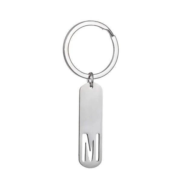 Simple Style Letter Customization Laser Engraving Stainless Steel Unisex Bag Pendant Keychain
