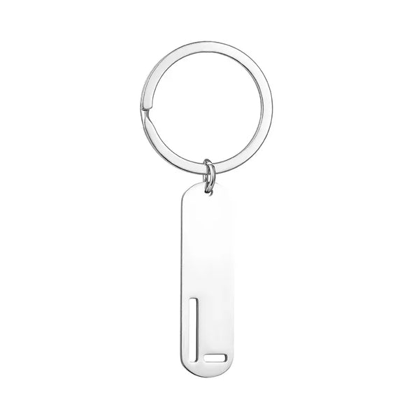 Simple Style Letter Customization Laser Engraving Stainless Steel Unisex Bag Pendant Keychain