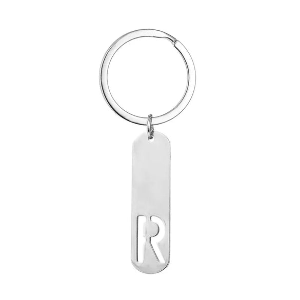 Simple Style Letter Customization Laser Engraving Stainless Steel Unisex Bag Pendant Keychain