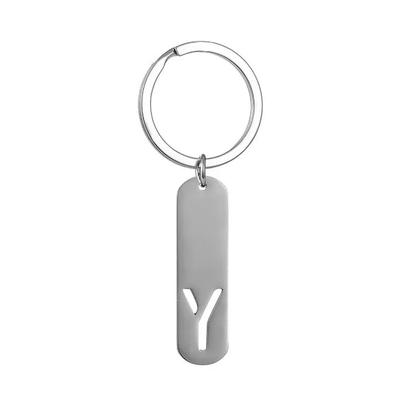 Simple Style Letter Customization Laser Engraving Stainless Steel Unisex Bag Pendant Keychain