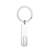 Simple Style Letter Customization Laser Engraving Stainless Steel Unisex Bag Pendant Keychain