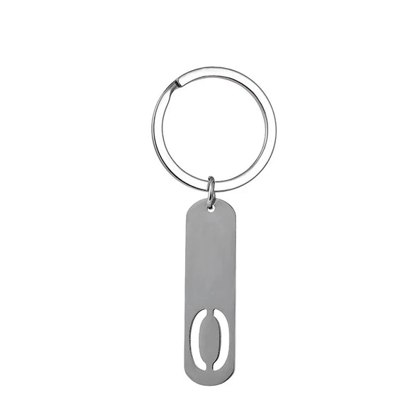 Simple Style Letter Customization Laser Engraving Stainless Steel Unisex Bag Pendant Keychain