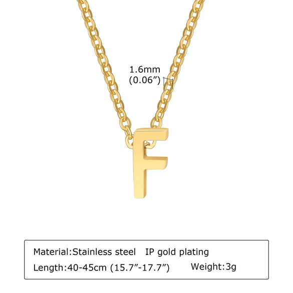 304 Stainless Steel Simple Style Plating Letter Pendant Necklace