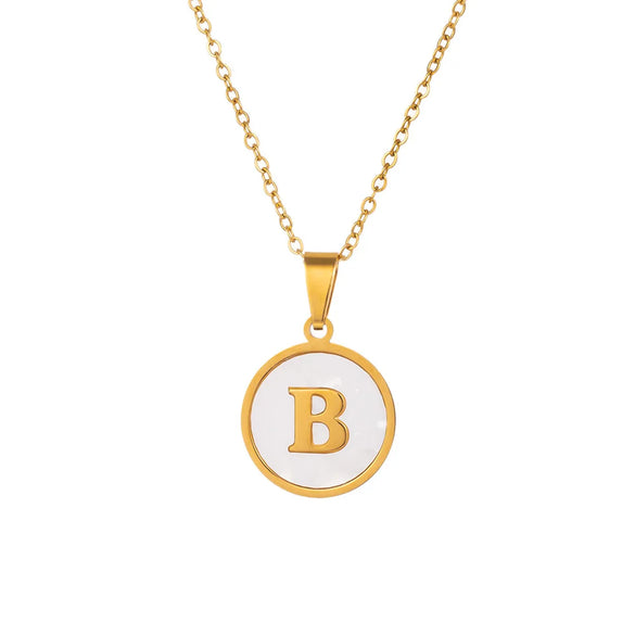 Simple Style Letter Titanium Steel Wholesale Pendant Necklace