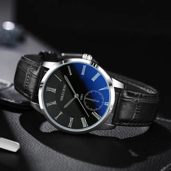 Simple Style Number Buckle Quartz Men'S Watches