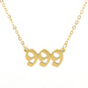 Simple Style Number Stainless Steel Titanium Steel Plating Pendant Necklace