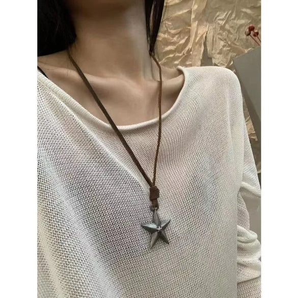 Simple Style Pentagram Alloy Alloy Unisex Pendant Necklace