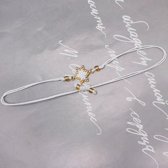 Simple Style Pentagram Glass Handmade Women'S Bracelets