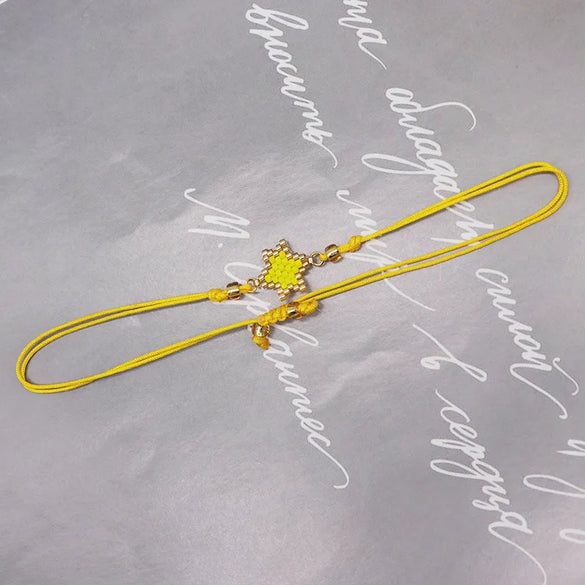 Simple Style Pentagram Glass Handmade Women'S Bracelets