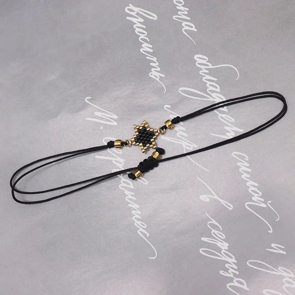 Simple Style Pentagram Glass Handmade Women'S Bracelets