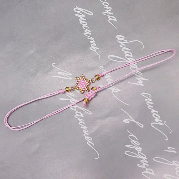 Simple Style Pentagram Glass Handmade Women'S Bracelets