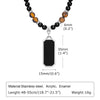 Simple Style Quadrilateral 304 Stainless Steel Arylic Beaded Men'S Pendant Necklace