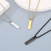 Simple Style Rectangle 304 Stainless Steel 18K Gold Plated Men'S Pendant Necklace