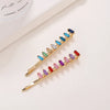 Women'S Simple Style Rectangle Metal Plating Inlay Rhinestones Hair Clip