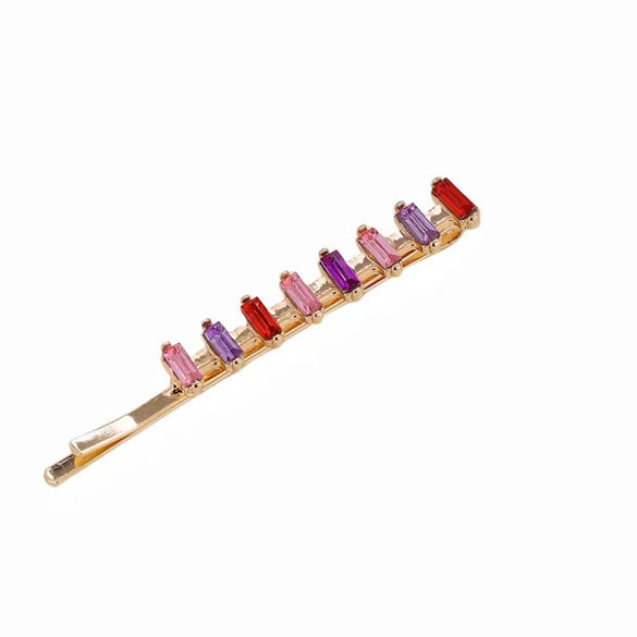 Women'S Simple Style Rectangle Metal Plating Inlay Rhinestones Hair Clip