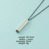 Wholesale Jewelry Simple Style Customization Laser Engraving Rectangle Stainless Steel Plating Pendant Necklace