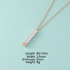 Wholesale Jewelry Simple Style Customization Laser Engraving Rectangle Stainless Steel Plating Pendant Necklace