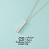 Wholesale Jewelry Simple Style Customization Laser Engraving Rectangle Stainless Steel Plating Pendant Necklace