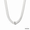 Simple Style Rhombus Stainless Steel Titanium Steel Plating Gold Plated Necklace