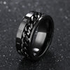 Simple Style Roman Numeral Chains Print Titanium Steel Plating Men'S Rings