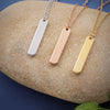 Wholesale Jewelry Simple Style Roman Style Commute Geometric Customization Laser Engraving Stainless Steel 18K Gold Plated Pendant Necklace