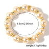 Simple Style Round Imitation Pearl Beaded Handmade Women'S Rings