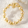 Simple Style Round Imitation Pearl Beaded Handmade Women'S Rings