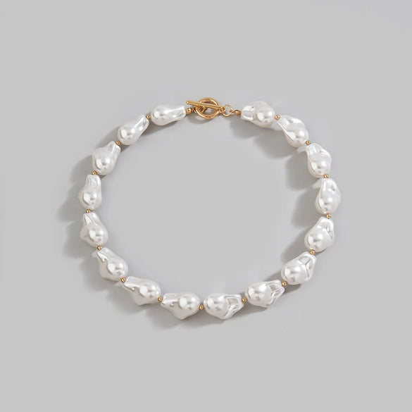 Simple Style Round Imitation Pearl Wholesale Choker