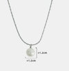 Simple Style Round Pearl Glass Bead Titanium Steel Plating 18k Gold Plated Necklace