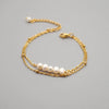 Wholesale Simple Style Round Freshwater Pearl Titanium Steel Bracelets Anklet