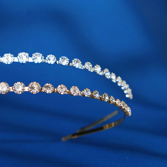 Simple Style Round Rhinestone Inlay Hair Band