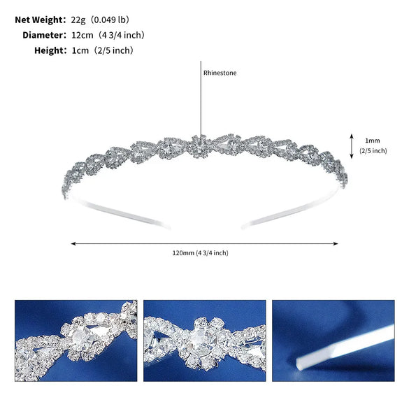 Simple Style Round Rhinestone Inlay Hair Band