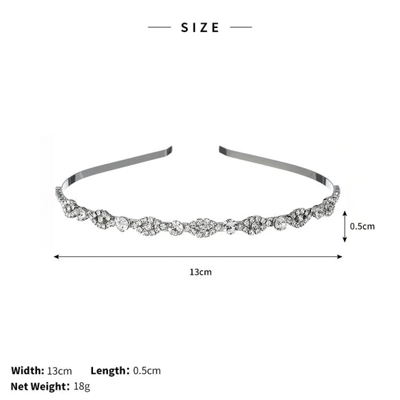 Simple Style Round Rhinestone Inlay Hair Band