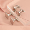 1 Set Simple Style Round Square Customization Laser Engraving Titanium Steel Plating Men'S Cufflinks