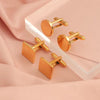 1 Set Simple Style Round Square Customization Laser Engraving Titanium Steel Plating Men'S Cufflinks