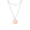 Wholesale Jewelry Simple Style Round Customization Laser Engraving 304 Stainless Steel Titanium Steel 14K Gold 14K Gold Plated Rose Gold Plated Layered Necklaces Cable Chain