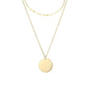 Wholesale Jewelry Simple Style Round Customization Laser Engraving 304 Stainless Steel Titanium Steel 14K Gold 14K Gold Plated Rose Gold Plated Layered Necklaces Cable Chain