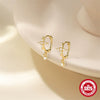 Simple Style S925 Sterling Silver Geometric Six Pointed Star Tassel Earrings Set With Zircon