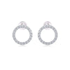 Simple Style Shiny Circle Sterling Silver Gra Plating Inlay Moissanite 18k Gold Plated Ear Studs