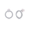 Simple Style Shiny Circle Sterling Silver Gra Plating Inlay Moissanite 18k Gold Plated Ear Studs