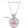 Simple Style Shiny Heart Shape Copper Zircon Pendant Necklace In Bulk